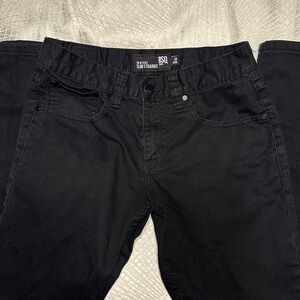 Black Slim Straight Jeans